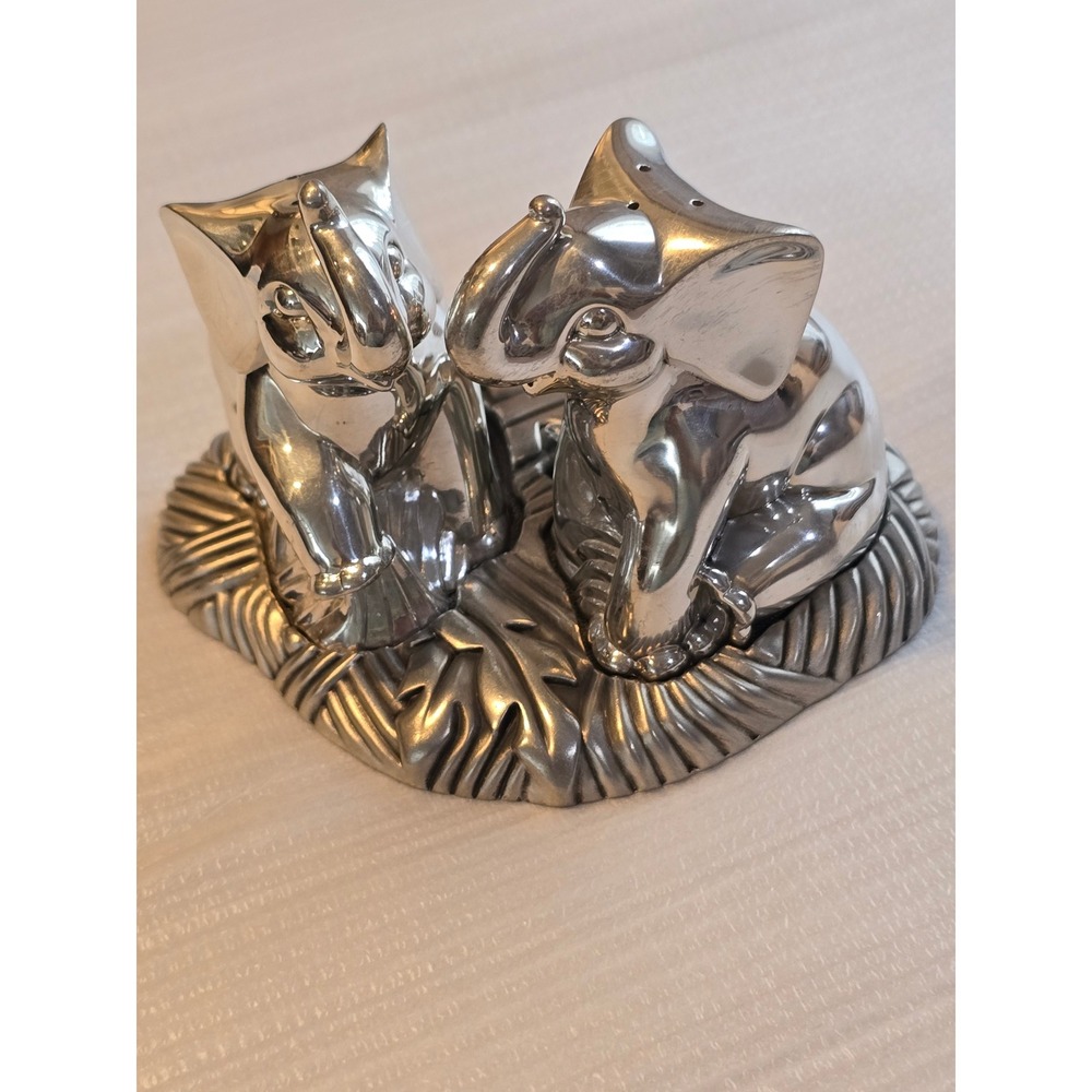 Lenox Kirk Stieff Collection Elephant Salt & Pepper Shakers with Tray